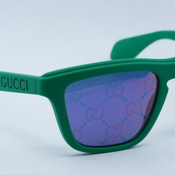 Gucci GG1571S 004 Square Sunglasses - Green/Blue Multicolor - Picture 2 of 11
